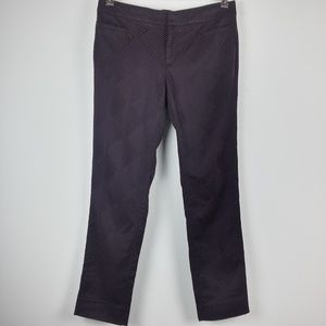 Banana Republic Plum Geomeric Texture Ankle Pants